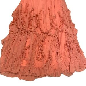 Anthropologie coral maxi skirt size 1X